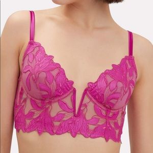 Fleur Du Mal Hot Pink Bustier 34B